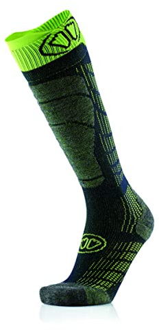 Sidas Homme Chaussettes De Ski Confortables En Laine Mérinos Douce Anti-transpiration Pour Le, Jaune, 41 EU