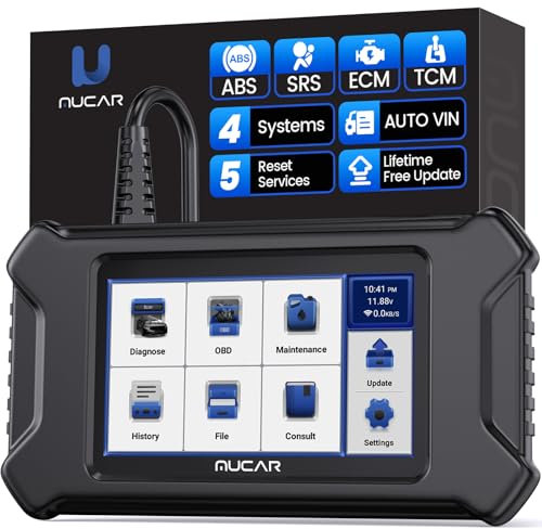 MUCAR CS4 Car Diagnostic Tool, 4 Systems (ABS/SRS/ECM/TCM) with 5 Lifetime Free Reset (Oil/EPB/SAS/TPMS/ETS), OBD2 Scanner, OBD2 Code Reader Scan Tool
