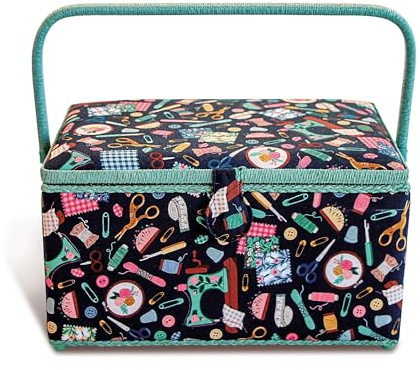 Prym 612064 Panier à couture en coton Bleu marine Taille unique