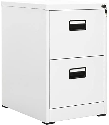 ARKEM Aktenschrank Weiß 46x62x72,5 cm BüRoschrank Allzweckschrank HäNgeregistraturschrank Aktenschrank Mehrzweckschrank Stahl
