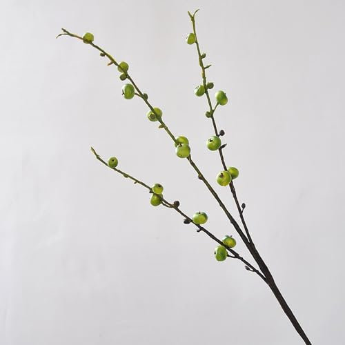 Marooma Künstlicher Begonien-Fruchtzweig, 6 Stk. Holly Berry Pick, Dekorativer Drahtdampf, Party-Mittelstücke, Dekor, DIY-Basteldekoration, Beeren-Blumendekorationen für Festivals und(Rot)