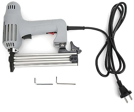 F30 Agrafeuse Electrique Pistolet à Clous Électrique Droit Cloueur Cloueuse Agrafeuse Bois Cloueuse 220V pour Petite Décoration de Travail du Bois, Cuir, Tissu, Production de Meubles en Bois