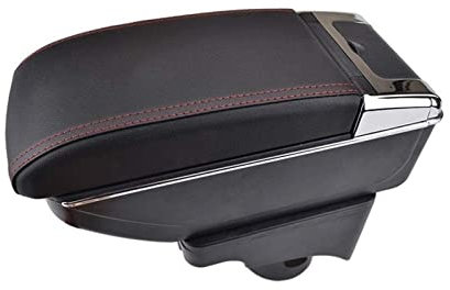BMDBD para V&w para Golf 2008-2013 Mk6 Reposabrazos De Doble Capa Consola Central Caja De Almacenamiento Portavasos Reposabrazos Caja Reposabrazos (Color : Red Thread)