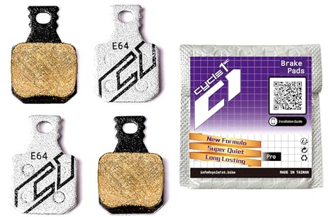 Cycle1st Bike Disc Brake Pads for 4-Piston Magura Compatible MT5 MT7 Calipers - Ultimate Braking Power for Mountain Bikes/emtb/ebike E64 (Ceramic- New Formula: 1 Set=4 pcs)