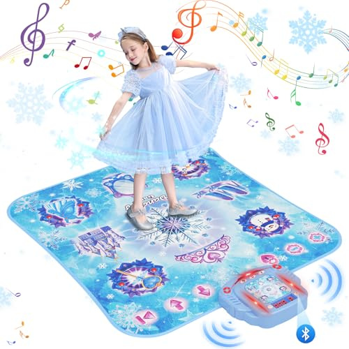 Tappetino da Ballo per Bambini, 8 Pulsanti Tappetini da Ballo Bambina Giochi Tappeto Musicale da Ballo con Bluetooth, Modalità Piano, Regali Compleanno Natale per Ragazzi Ragazze 4 5 6 7 8 9 10 11 12