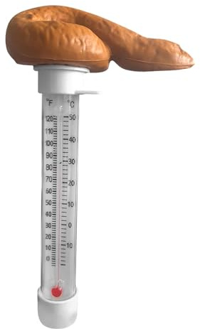 Poop Thermometer Pool Schwimmend | Prank Poop Pool Thermometer Lustig | Schwimmendes Wasserthermometer in Scheißform | Wassertemperatur Poolthermometer für Schwimmbäder, Badewasser