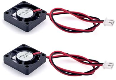 JZK 2PCS Mini Ventilateur Refroidissement DC12V 30x30x7mm avec 2broches, 9000tr/min 0.05A, 3007 DC Sans Balai 3cm pour Carte Développement, Carte Graphique, Imprimante 3D