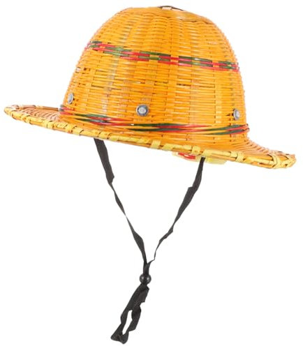 WRITWAA Handgewebter Bambus-sicherheitshelm Mit Belüftung Atmungsaktiver Robuster Schutzhelm Für Sommerkühle Stoßfeste Langlebige Bauhelm-Alternative Mit Uv-Sonnenschutz