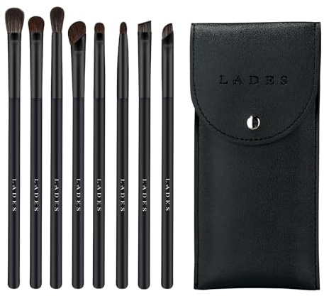 MSQ 8 Stück Lidschatten Make Up Pinsel Set Augenpinsel Set Kosmetiktasche