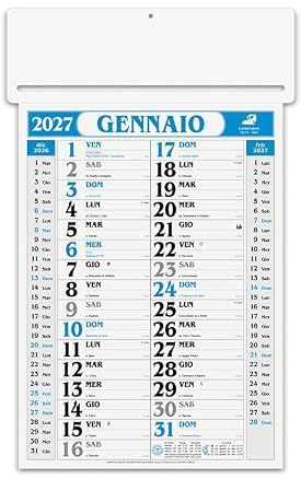 Hole Gadget | Calendari Personalizzati 2027 in Stock da 100 Pezzi Olandesi con Passafoglio 35x55 cm per Gadget Pubblicitari di Fine Anno e come Omaggio per i Clienti o Regali Aziendali | PA550