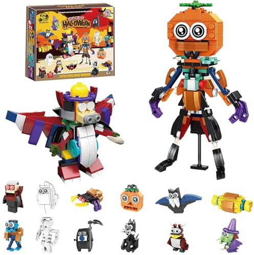 YOUYIKE Bloques construccion niños regalitos cumpleaños Invitados niños Colegio Serie de Halloween Piezas construccion Juego de ensamblaje de Rompecabezas