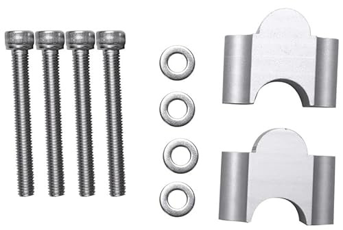 Motorcycle Handlebar Risers Motorcycle Handlebar Riser Kit 7/8 Inch Universal Bar Clamps 22Mm(Silver)