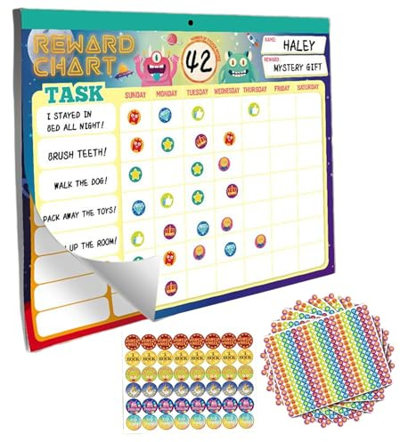 Tablero De Tareas Para Niños,Seguimiento De Comportamiento Y Obligaciones Con Imanes | Panel De Recompensas Reutilizable Con Pegatinas,Organizador Para Hogar Y Aula Con Imanes Para