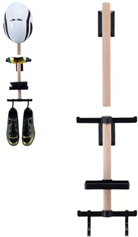 Soporte para bicicletas que ahorra espacio, de portabicicletas vertical, fácil montaje con ganchos ajustables, organizador de almacenamiento de engranajes multiusos, estante utilitario con est