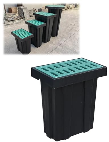 Heavy Du Catch - Cuenca con rejilla y canasta, eficaz para desagüe de patio para bajantes, Lns y entradas - Sistema de agua