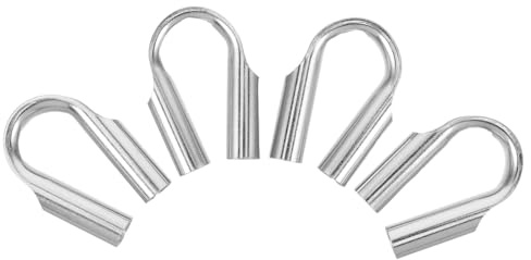 Toyvian 4 Piezas Guardacabos de Acero Inoxidable 304, Dedal en U para Cables de 6 Mm, Pack, Accesorio Marino Resistente para Aparejos, Anclas y Herrajes de Navegación