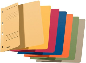 Esselte Leitz ÷senhefter, 1/2 Vorderdeckel, A4, kfm. Heftung, Manilakarton, gelb
