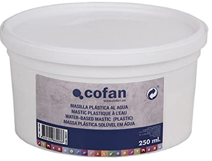 Cofan Masilla Plástica al Agua | Diferentes envases | Perfecta para tapar o reparar fisuras