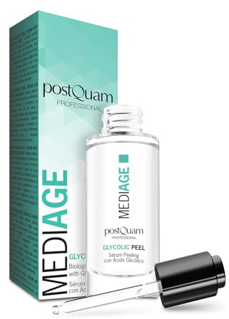 Postquam - Biologisches Glycolsäure Serum - Tiefenhydration für eine Strahlende, Glatte und Makellose Haut - Faltenreduzierendes Gesichtsserum - 30 Milliliter