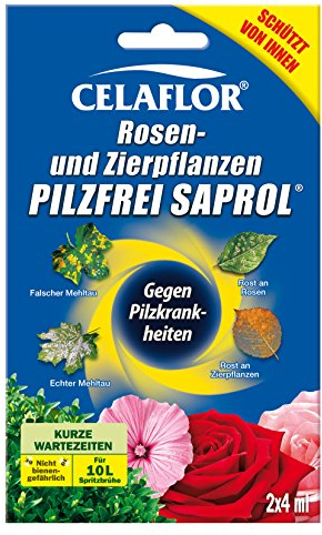 Celaflor Rosen- und Zierpflanzen Pilzfrei Saprol, Konzentrat gegen Pilzkrankheiten an Rose, Zierpflanze u. Gemüse, 2x4ml