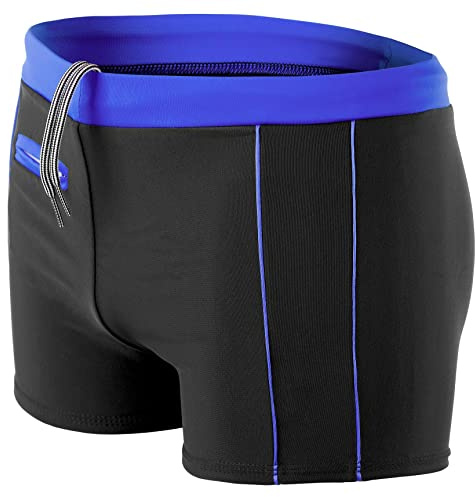 Aquarti Bañador para Hombre Tipo Boxer, Azul Oscuro/Azul, 4XL