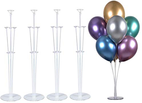 PILIN Kit di supporti per palloncini da tavolo per decorazioni per feste di compleanno e matrimoni, decorazioni per palloncini di buon compleanno per feste e Natale (4PCS)