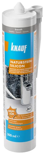 Knauf Naturstein-Silicon – Hochleistungs, Stein-Silikon zum Abdichten, ideal geeignet für das Verfugen von Marmor und Granit, 300-ml, Bahamabeige