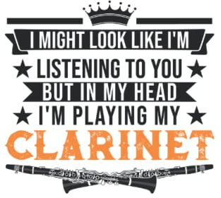 Klarinette Notizbuch: Clarinet Klarinette Blasorchester Klarinettist / 6x9 Zoll / 120 leere Notenblätter Seiten