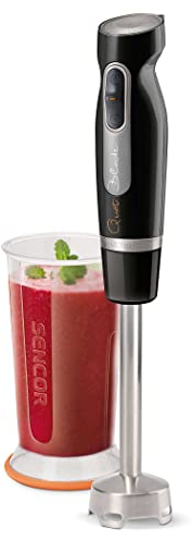Sencor Frullatore a Immersione Professionale Extra-Silenzioso - 600W, Multifunzione con Velocità Turbo, Lame in Acciaio Inox, Accessori, Tritatutto e Frusta Elettrica - SHB 4359WH