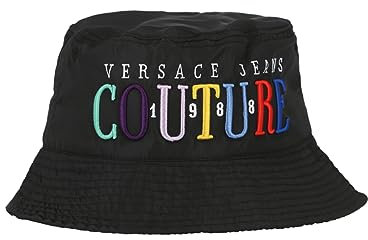 VERSACE JEANS COUTURE Cloche aus Nylon Schwarz/Mehrfarbig Unisex (L), Schwarz