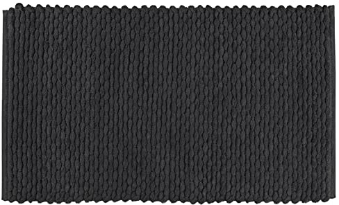 Kleine Wolke Badteppich Willow, Farbe: Schiefer, Material: 55 % Polyester / 45 % Baumwolle, Größe: 60x100 cm