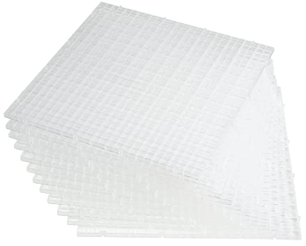 ALEGI 12 Pcs Aquarium Fish Tank Divider Plastic Egg Crate Aquarium Filter Bottom Tray Grid Isolation Board Partition Net Pane Separator (L 12pcs)