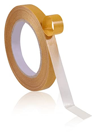 ZZLBZN Double Sided Fabric Tape Heavy Duty, 0.59in x 32.8Ft Multifunctional Double Sided Sticky Tape, Carpet Tape Double Sided Heavy Duty Tape without Residual for Carpets Mats Walls Photo Poster