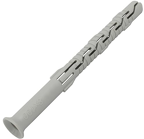 AERZETIX - C67079-50 Stück Universaldübel Ø8x100 mm mit abgeschrägtem/gefrästem Kragen - aus polyamid - mauerwerk Befestigung Beton ziegelstein parpaing gebäude Schrauben Construction
