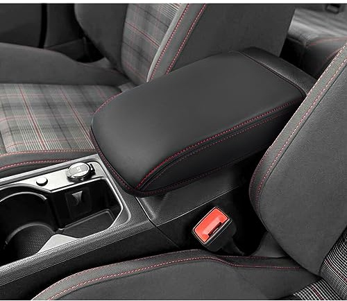 BIXUAN Golf8 compatibile con VW Golf 8 Mk8 2020-2024 2025 Copertura per Braccioli Console Centrale Rivestimento Bracciolo, Coperchio interno accessori di protezione in pelle