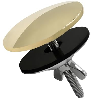 SyiXute 1 Pcs Sink Hole Cover, 2 Inch Stainless Steel Kitchen Sink Tap Faucet Hole Cover, Good Sealing for Leakage Prevention (Gold)