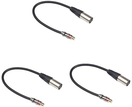 TOYANDONA 3pièces Adaptateur Femelle Vers Xlr Mâle Câble Audio Professionnel Pour Connexion Microphone Et Amplificateur Améliore La Qualité Sonore Compatible Avec Équipement Audio Et