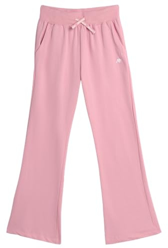 AEROPOSTALE Girls Wide Leg Sweatpants - Comfort Stretch Fleece Girls Pants with Pockets - Activewear Pants for Teens, Size 14-16, Pink
