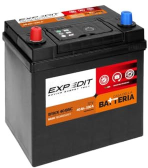 La Casa della Batteria Batteria Auto Expedit Moving Energy Tech Batteria 12v Batteria Auto 40Ah 330A B19JX 40 SX 18.7×12.7×22 cm Senza Manutenzione Pronta all'Uso Made in Italy