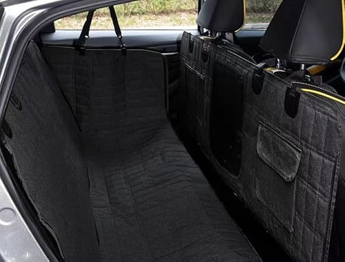 SXQDL Auto Hundedecke Rückbank für Volkswagen T-Cross,Oxford Tuch Autositzbezug für Hunde Auto Hundedecke Rücksitz Auto Hundematte rutschfest Wasserdicht Auto Zubehör,Black