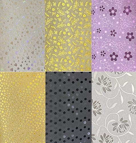 60 fogli A4 di carta glitterata autoadesiva, scintillante, non perde pelo, 80 g/m², con retro adesivo, per macchine da taglio, scrapbooking e creazione di biglietti
