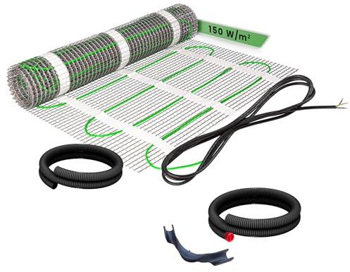 EH Expert EcoPRO Heizmatten Set | 150 W/m² | 15 m² | Elektrische Fußbodenheizung - für Fliesen, Naturstein, Teppich, Vinyl und Laminat, inkl. Installationsmaterial, Ohne Thermostat