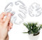 Yuanchu Monstera Lot de 2 supports pour plantes en forme de feuille de Monstera, en acrylique, en forme de fleur, réutilisables, pour plantes d'intérieur et d'extérieur