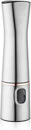 AXFSHJD Molinillo eléctrico de Sal y Pimienta de Acero Inoxidable, Molinillo automático de Hierbas y Especias, Herramienta de Cocina for Barbacoa de Grosor Ajustable(B)
