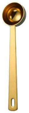 Cuillère doseuse de 5 ml en acier inoxydable doré pour compléments de collagène à long manche pour café, poudre de protéine, lait en poudre, thé en vrac, sucre, farine