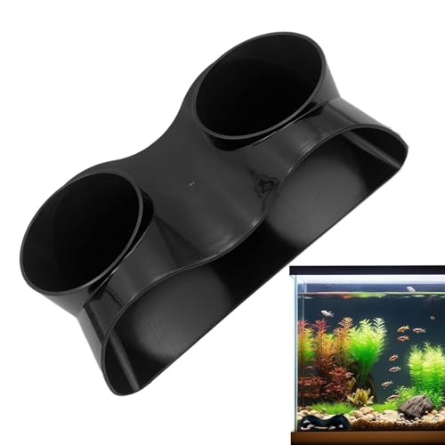 Generisch Fischtunneldekor, Garnelenhöhle Aquariumtunnel - Natürliche Kurvenaquarium unterirdische Eckhöhle - Zwei Löcher Design Wels Versteck für Reptilienamphibien