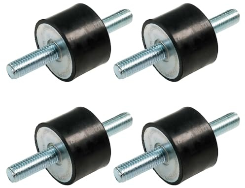 Selyse 4 Stück Gummischwingungsdämpfer, Stoßdämpfer Silentblock, Gummi-Metall-Isolatoren, Vibrationsdämpfer für Autos, Boote, Maschinen (VV M8*23/30 * 20mm)
