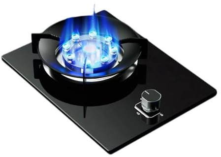 Estufa De Gas, Estufa De Gas De Fuego Feroz De Nueve Cámaras De 2KW, Quemador Desmontable Y Marco De Estufa Totalmente A Prueba De Viento Y Cubierta De Fuego De Cobre(NG)