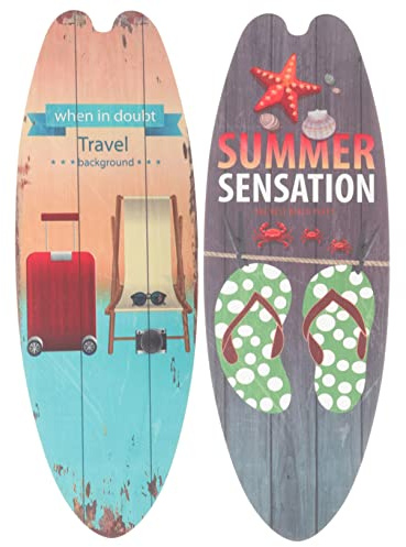 Vaguelly Tablas de Madera Temática Oceánica para Adornos de Playa, Adecuadas para Fiestas Hawaianas y Ambiente Costero
