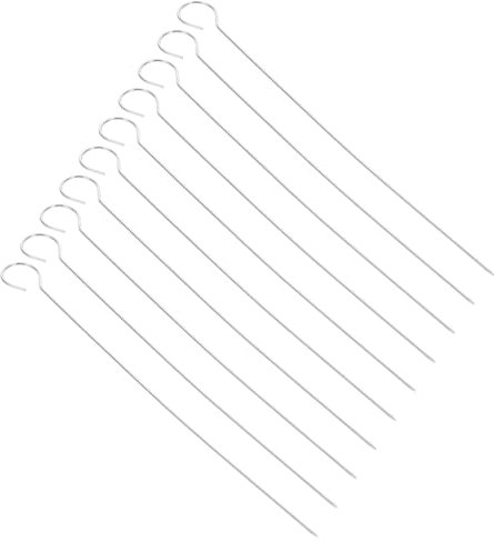 FUNNETOYU 25piezas Aguja De De Pato De Acero Inoxidable Brochetas Para Asar Carne y Barbacoa De Camping Brochetas Para Parrilla Reutilizables